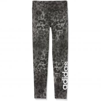 Adidas Yg P Lin Tight Mallas, Niñas, Gris/Negro/Blanco