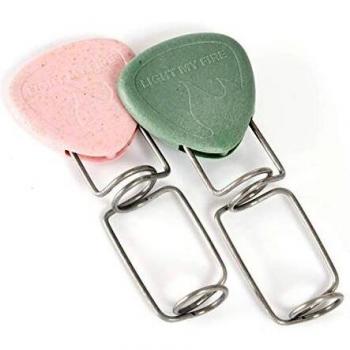 Tenedor de Asar Bio Light My Fire GrandPa's - Pack de 2 (Verde Arena/Rosa Polvoriento)