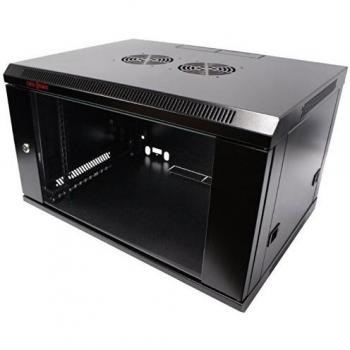 Armario rack mural 19 6U 600x450x370mm pared negro SOHORack de RackMatic