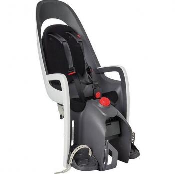 Silla Portabebés Hamax Caress con Adaptador para Montaje en el Gepäckträger, Color Negro/Blanco