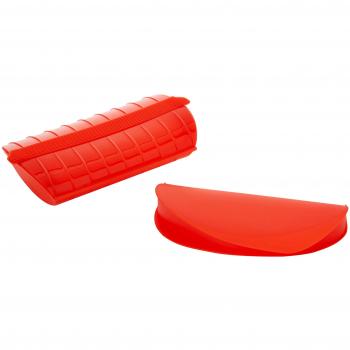 Lékué 3404509R10M550 - Papillote al vapor con charola, color rojo