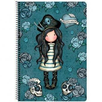 SANTORO Cuaderno 80 Hojas de Gorjuss Black Pearl, Tapas Duras, 215x310mm