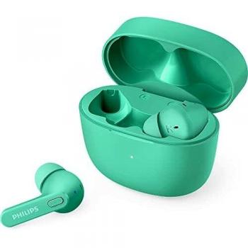 Philips 2000 Series TAT2206GR/00 True Wireless In-Ear Bluetooth Headphones with Charging Case - Green, IPX4 Waterproof