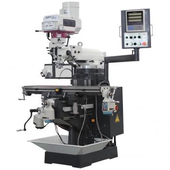 Fresadora MF 2-B Optimum 3348330 - Fresadora de precisión, motor potente, mesa de trabajo ajustable, velocidad variable, construcción robusta y diseño compacto