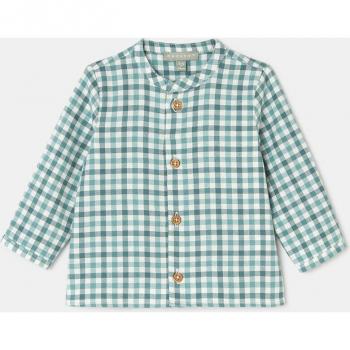 Camisa larga de villela con tirilla y cuadros Coconut El Corte Inglés