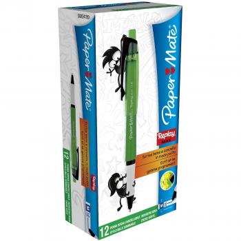 Paper Mate S0824180 - Bolígrafo borrable, color verde