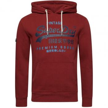 Superdry Classic Vintage Logo Heritage Hoodie for Men - Red, Size S
