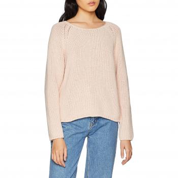 SELECTED FEMME Slfolga LS Knit Wide O-Neck B, suéter para Mujer, Rosa Sepia Rose, 44