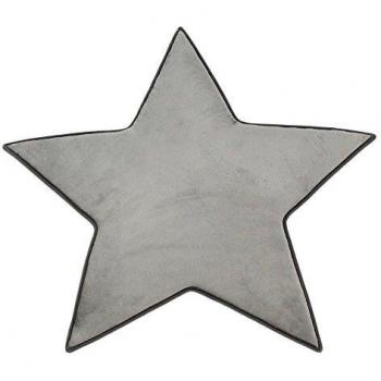 Tapis Estrella Gris 90 x 90 cm - Microfibra Extra Suave y Antideslizante