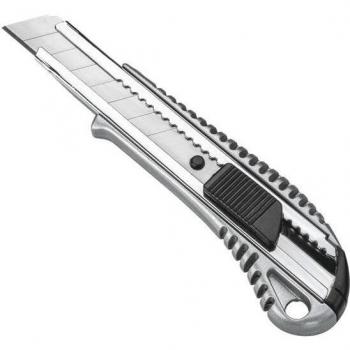 CUTTER DAHLE PROFESIONAL 18 mm METAL - Pack de 12 unidades con mecanismo automático de bloqueo y guía metálica