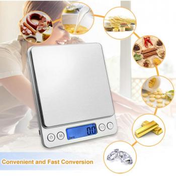Báscula Digital para Cocina con Carga USB,Balanza de Alimentos Multifuncional Alta Precisión
