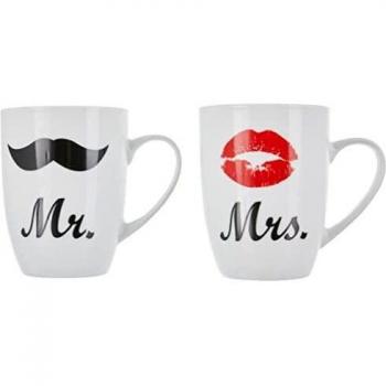 Out of the Blue 78/8217 Pack con 2 tazas Mr & Mrs , 10 x 8 cm