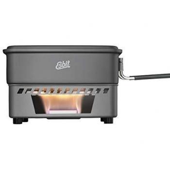 Set de cocina compacto Esbit 1100ml - Aluminio anodizado, combustible sólido, ideal para camping y actividades al aire libre