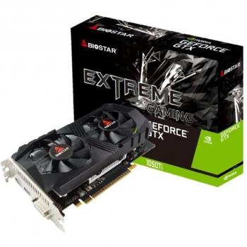 Biostar GeForce GTX 1050 Ti 4GB GDDR5 HDMI DVI VGA 1392 MHz Clock Speed 768 CUDA Cores 128-bit VN1055TF41 Extreme Gaming