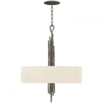Candelabro colgante de techo Spyre bronce mate 6 luces E14 altura 83,8 cm