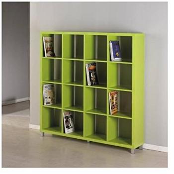 Closet Norte - Estantería modular moderna serie Kubox 4x4. Varios colores - Acabado verde