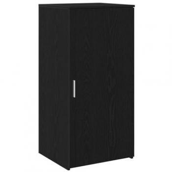 Black Engineered Wood Storage Cabinet 50x45x103.5 cm - Versatile Office Organizer
