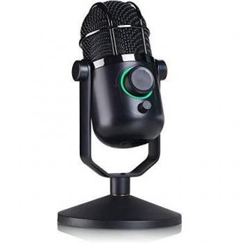 Thronmax Mdrill Dome Plus Black Microphone for PC/Mac - Enhanced Sound Quality