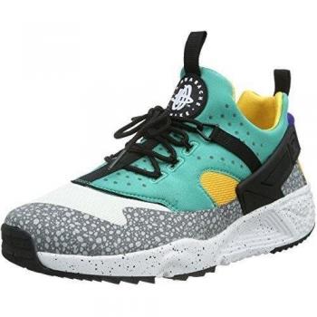 Nike Air Huarache Utility PRM Zapatillas de running, Hombre, Blanco / Negro / Turquesa / Amarillo, 41
