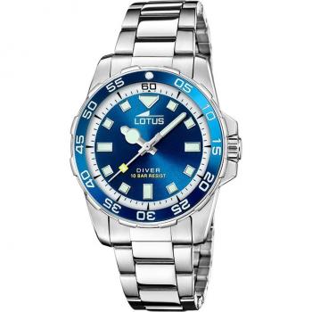 Reloj Lotus Trendy 18936/5 Mujer con Correa de Acero Inoxidable y Detalles en Azul