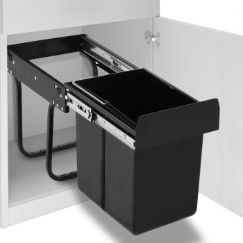 Cerradura acolchada 20L extraíble para gabinete de cocina con cierre suave y diseño negro