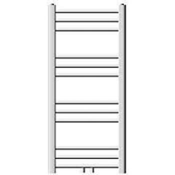 Radiador de baño ECD Alemania - 400 x 800 mm - Blanco - Plano - Conexión Central - Calentador y Secador de Toallas