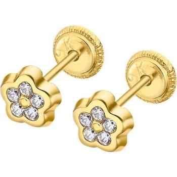 Pendientes Flor Time Road LG00279 Oro, Mujer