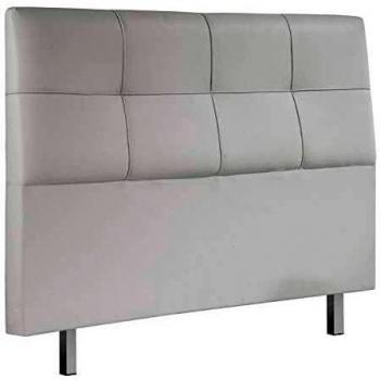 Adec - Chester, Cabecero Acolchado de Cama de Dormitorio, Cabezal Acabado en símil Piel Color Blanco, Medidas: 160 cm
