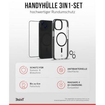 Funda Protectora 3 en 1 Impacto Cero Transparente para iPhone 15