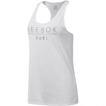 Camiseta de Mujer sin Mangas Reebok 1985 Race Blanco con Diseño Deportivo