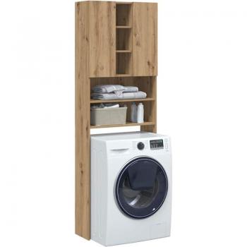 Armario para Lavadora Roble Artisan 64x25,5x190 cm