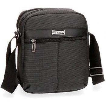 Movom Business Bandolera Dos Compartimentos Negro 19,5x23,5x9 cms Poliéster