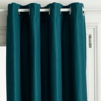 Cortina Aislante Isa con Ojales - Azul Cerceta 140 x 260 cm