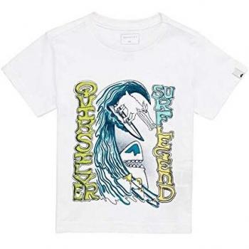 Quiksilver Diving Too Deep Boys Short Sleeve Camiseta blanco 5 Años
