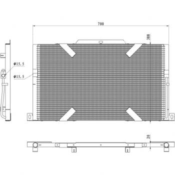 Condensador de aire acondicionado EASY FIT NRF 350489