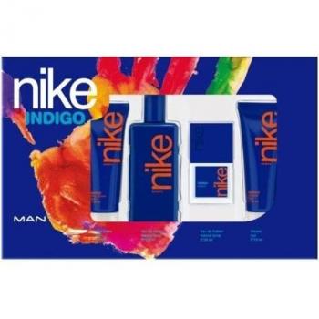 Nike Man Indigo Gift Set - Eau de Toilette 100ml Spray + Aftershave Balm 75ml + Shower Gel 75ml + Eau de Toilette 30ml Spray