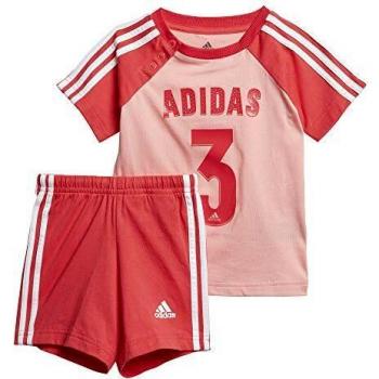 adidas I Sport Sum Set Conjunto Deportivo, Bebé-Niños, rosglo/Rosbas/Blanco, 74