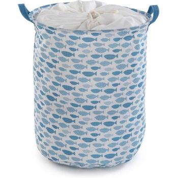 Cesto de Ropa Sucia Versa Aqua 38 x 48 x 38 cm