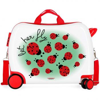 Movom Happy Time Maleta Infantil Multicolor 50x38x20 cms Rígida ABS Cierre combinación 34L 2,1Kgs 4 Ruedas Equipaje de Mano