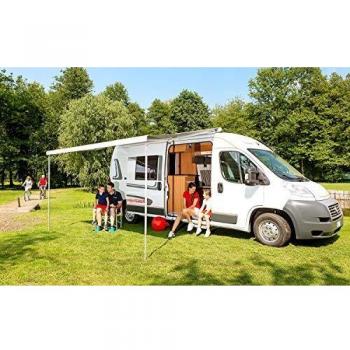 Toldo Fiamma F80s 3,7 m en Titanio con Tela Gris Real y Extensión de 2,5 m