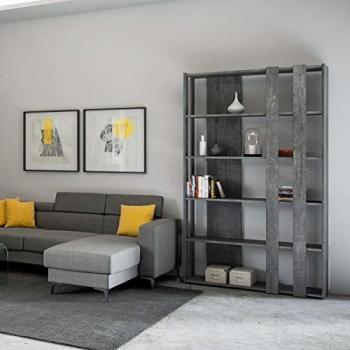 Librería Kato B Small de Madera y Cemento con 6 Estantes, 120x204 cm