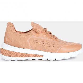 Geox Women's Spherica Actif Sneakers - Orange, Cushioned Running Style with Sock Collar