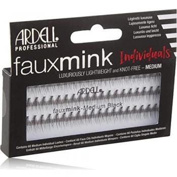 Set de pestañas postizas Ardell Faux Mink Individuales Negras Medium 60 Piezas