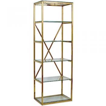 Estantería de Acero Inoxidable Dorado Giorgina con 5 Baldas - Medidas 60x180x40 cm