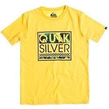 Quiksilver Classic Tee Youth A24 - Camiseta de manga corta para niño, diseño Lemon Zest, talla M/12