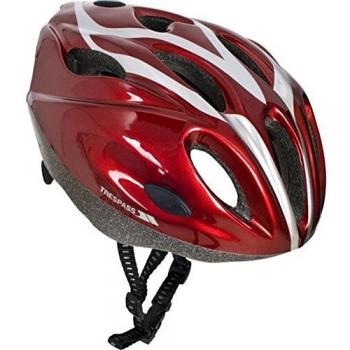 Casco Infantil Ajustable Trespass Tanky Rojo Metálico 48/52 cm con Ventilación