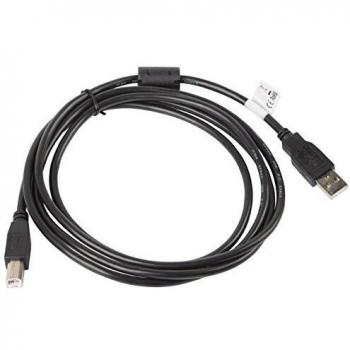 Lanberg CA-USBA-11CC-0018-BK - Cable USB-A 2.0 a USB-B macho/macho con Ferrita 1.8m Negro