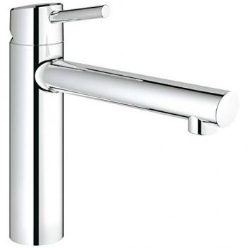 Grohe Concetto - Grifo de cocina 1/2, cartucho de 35 mm, acabado cromado StarLight, limitador ecológico