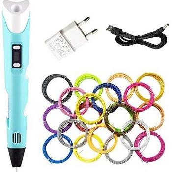 Bolígrafo 3D con recargas de filamento PLA de 20 colores de 100M, PLA y ABS compatibles con bolígrafo de impresión 3D, para niños, adultos, adolescentes, vacaciones, Navidad