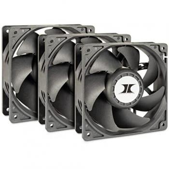 Juego de Ventiladores para Ordenador 12 cm Negro - Sistema de Refrigeración (3 Piezas)